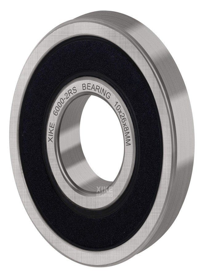 XiKe 10 Pcs 6000-2RS Double Rubber Seal Bearings 10x26x8mm, Pre-Lubricated and Stable Performance and Cost Effective, Deep Groove Ball Bearings. - Image 3